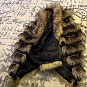 Chico’s Faux Fur Vest size 8
